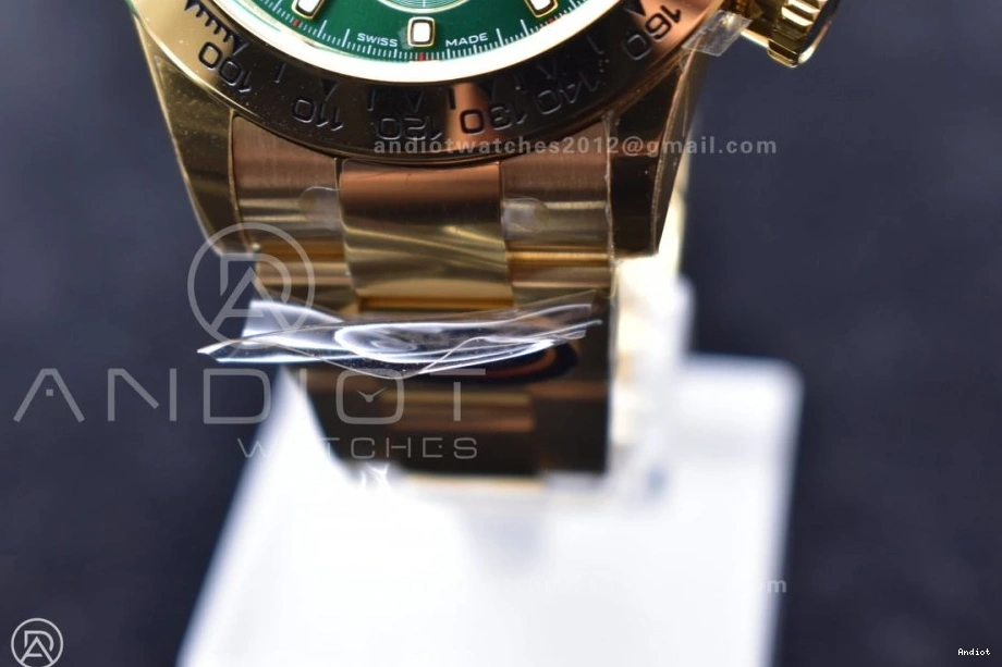 Daytona 1:1 Best Bracelet SA4130 116508 Edition Green Dial BTF YG on 0402